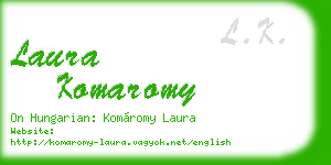 laura komaromy business card